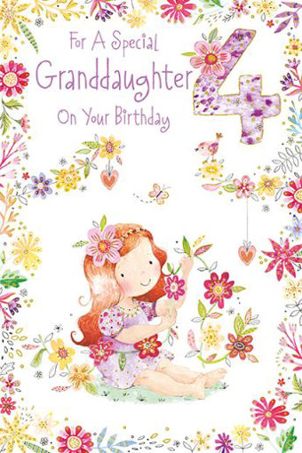 Picture of FOR A SPECIAL GRANDDAUGHTER 4TH BIRTHDAY CARD